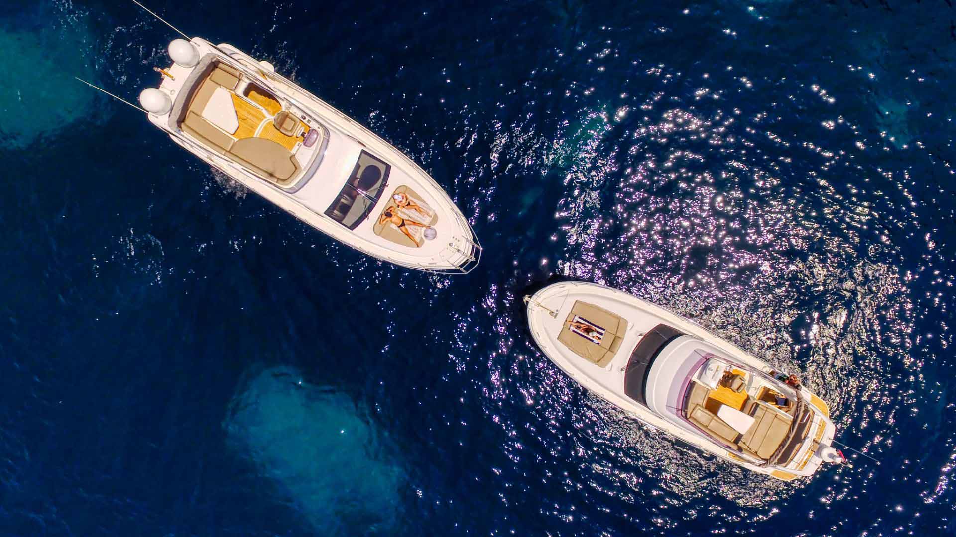 The transfer speedboat fleet off Dubrovnik