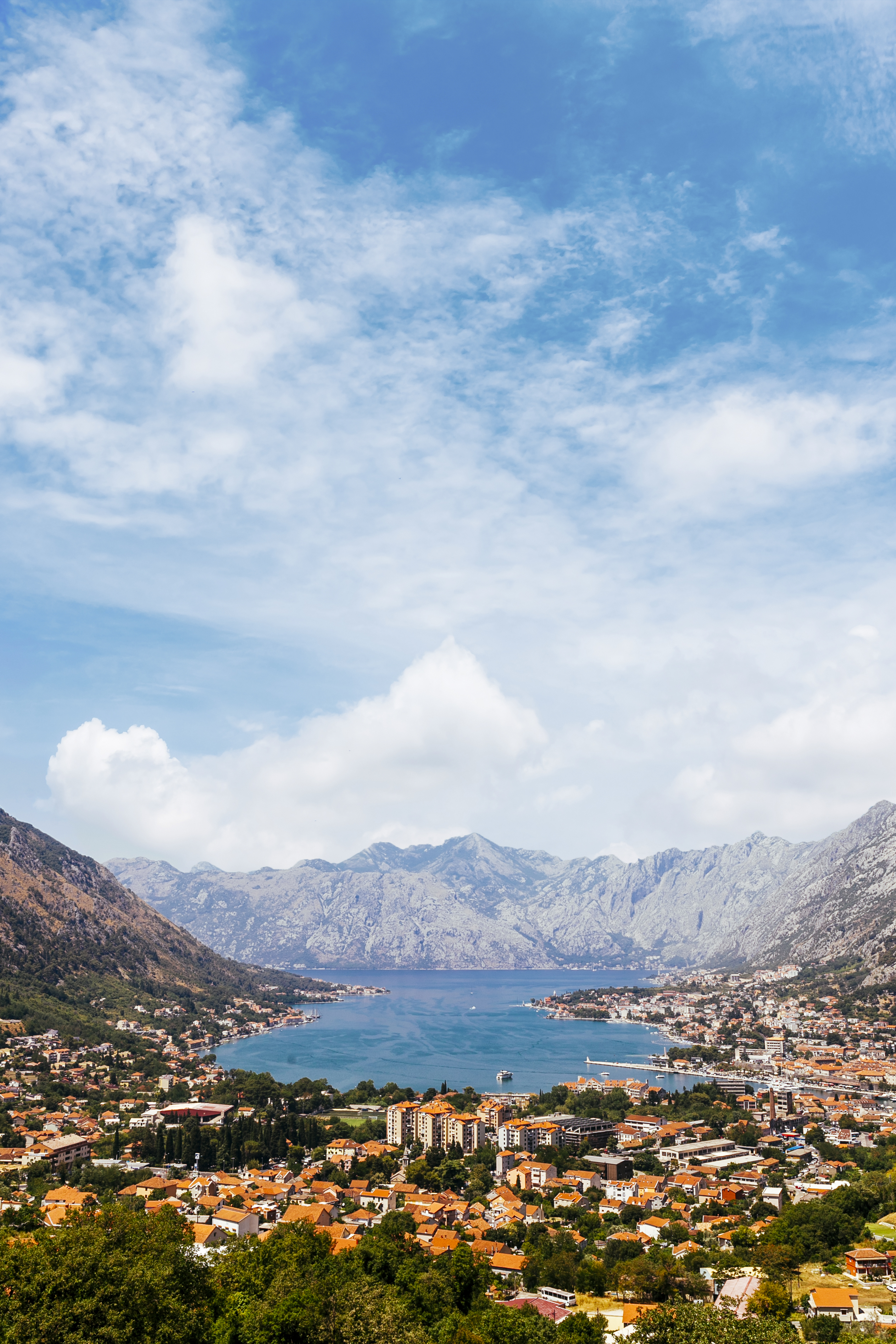 Bay of Kotor with terracotta rooftops